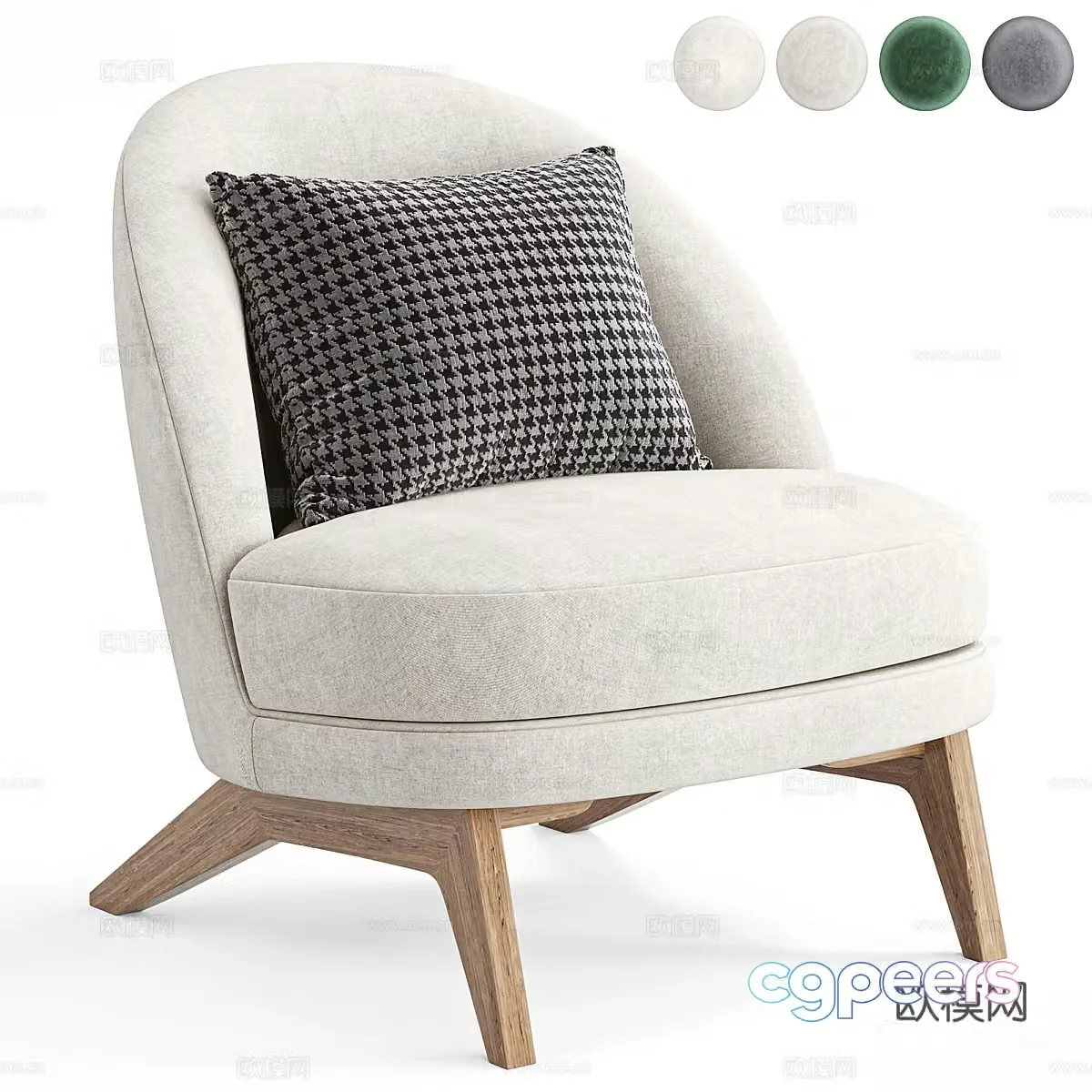 Modern Nordic sofa chair 3d model