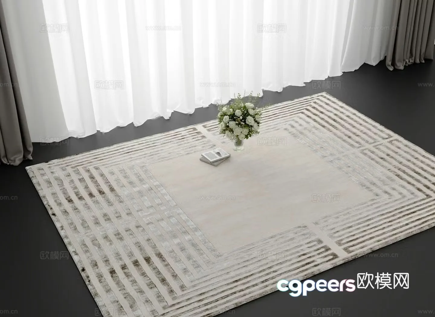 Modern Italian carpet 3d model