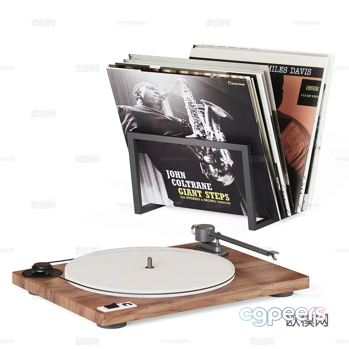 Record record player Vinyl record 3D model