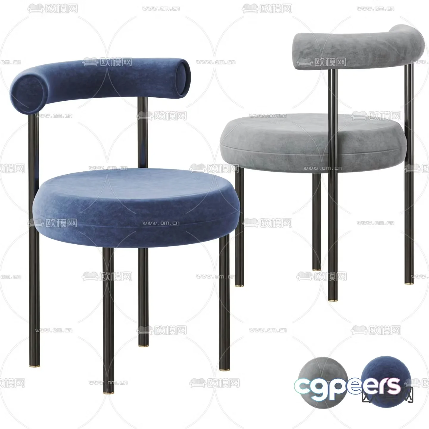 tom dixon chair dining chair 3d model