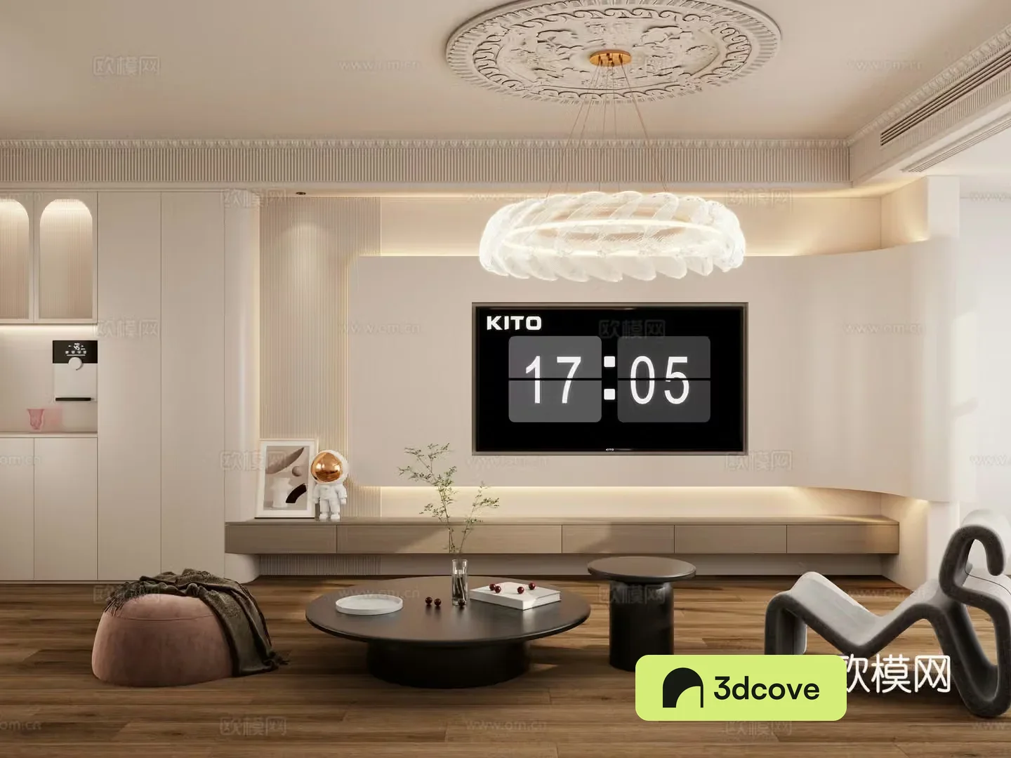 French TV background wall