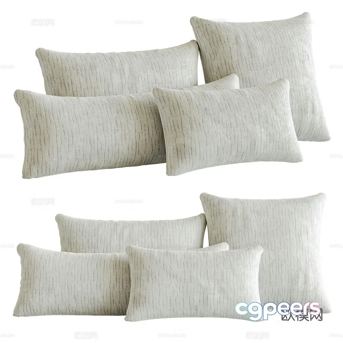 Creamy pillow pillow combination pillow pillow pillow sofa pillow bed pillow sofa chair 3D model