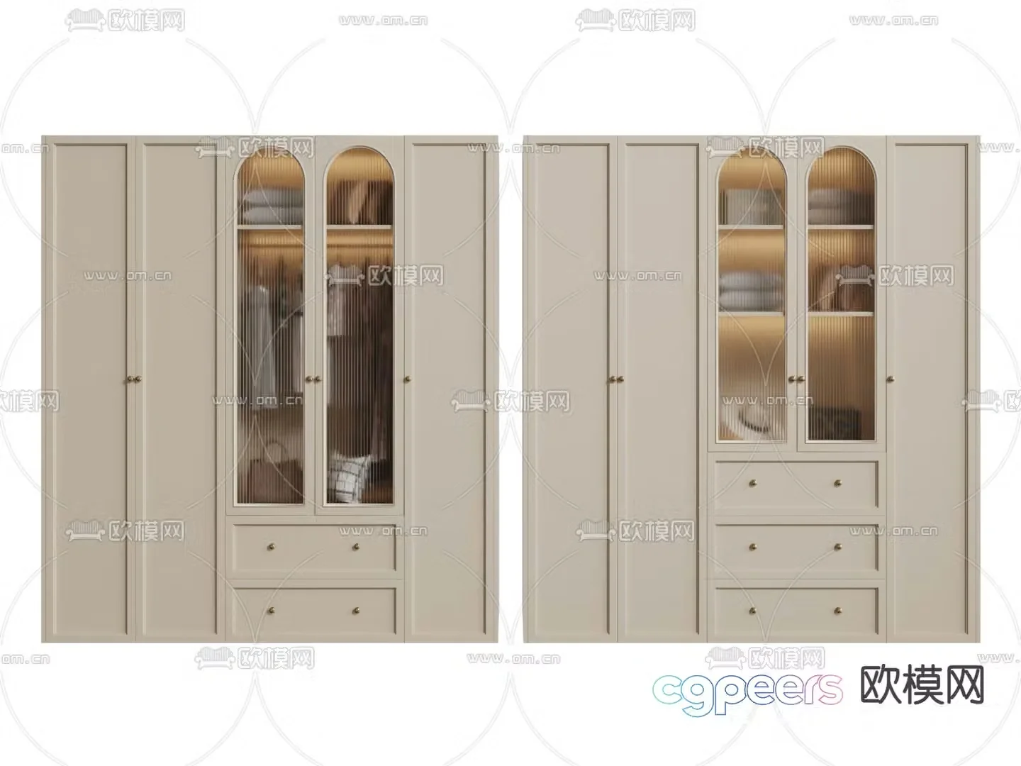 French wardrobe 3d model