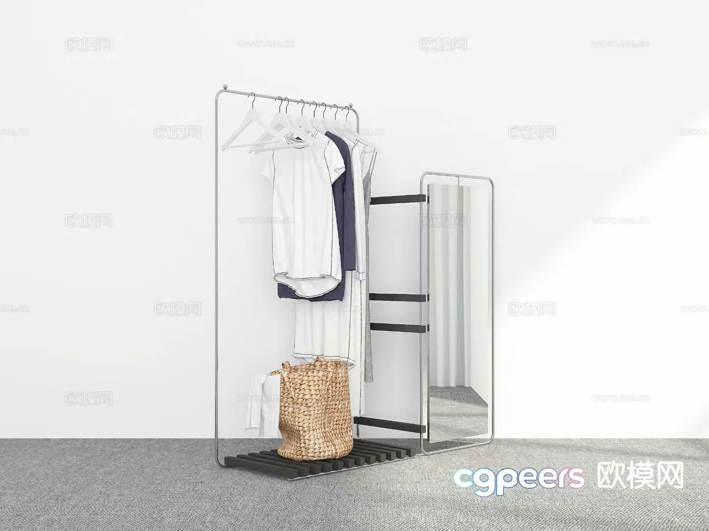 Modern clothes hanger 3d model