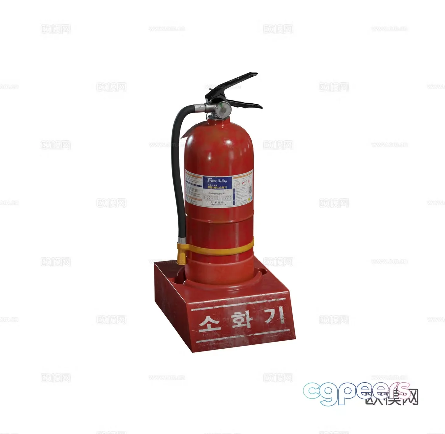 North Korean fire extinguisher combination 3D model