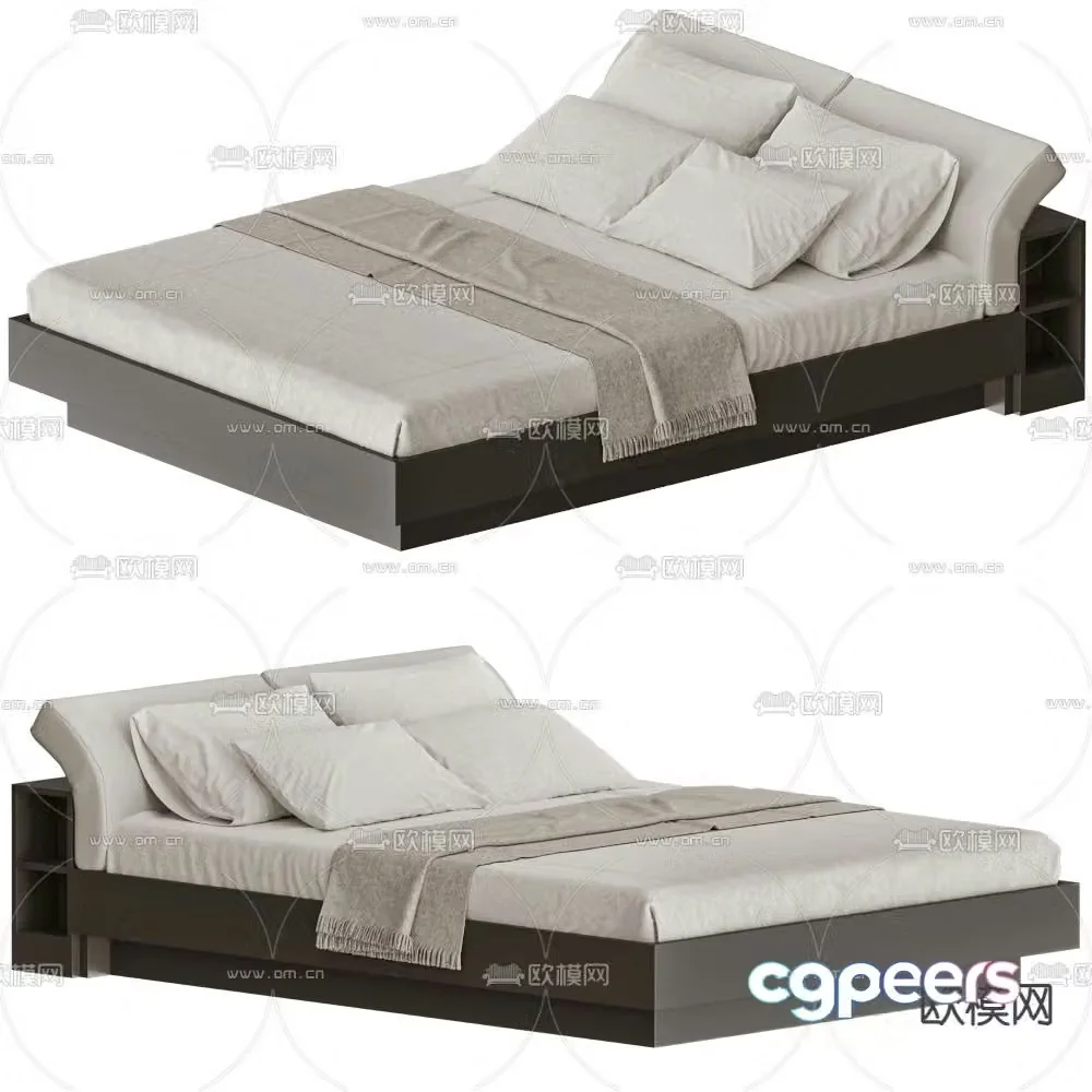 MisuraEmme modern double bed 3d model