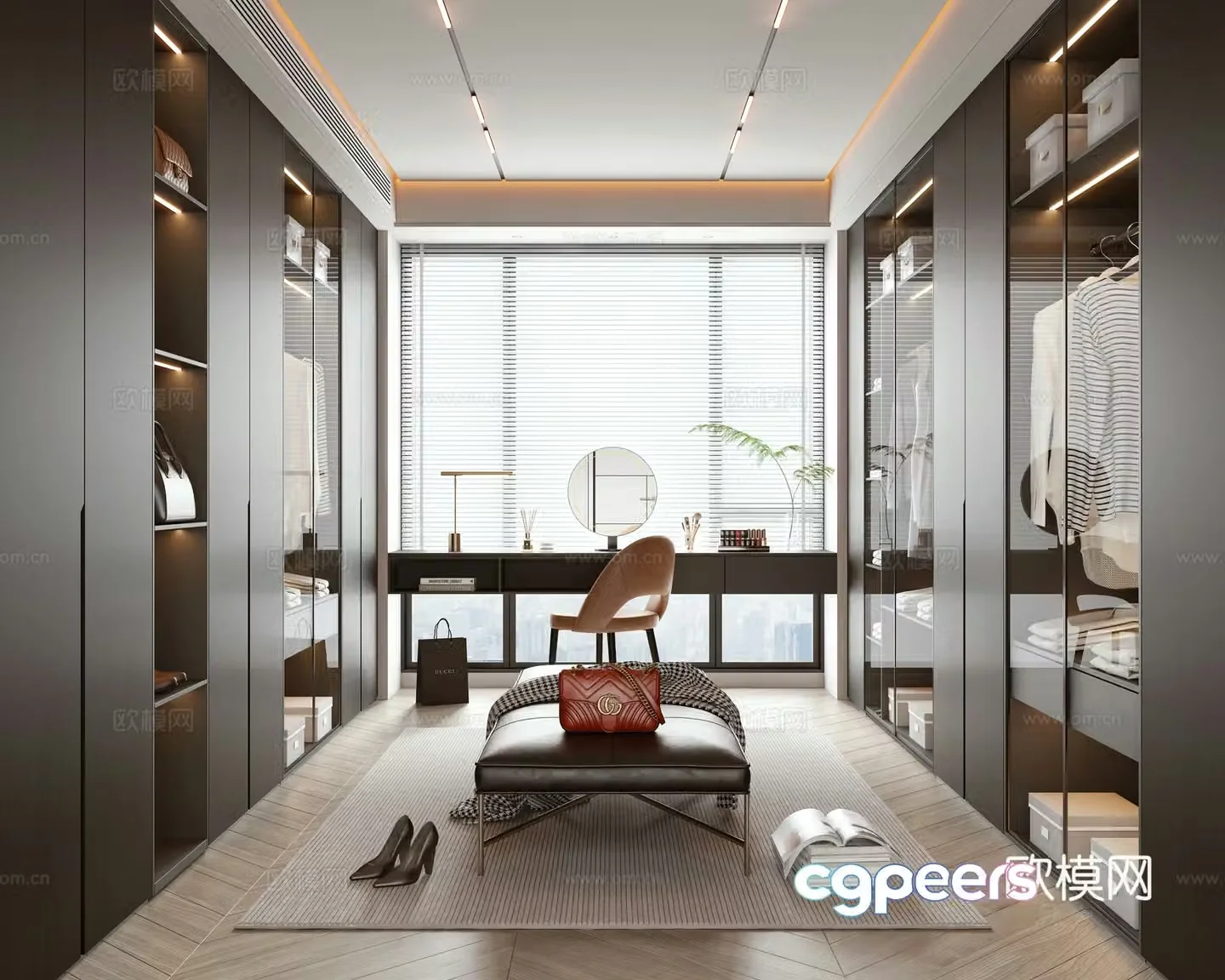 Modern cloakroom 3d model