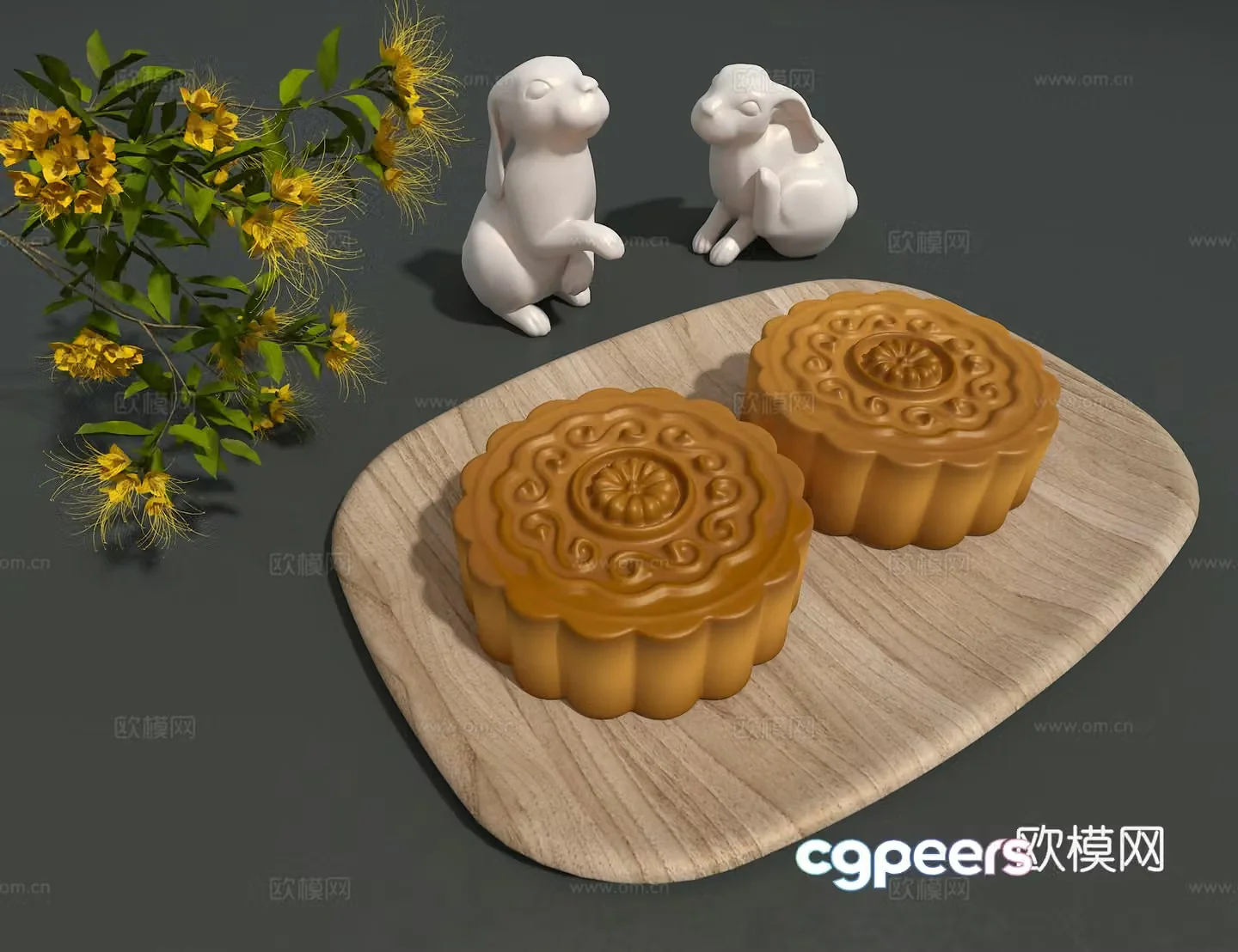 Mooncake 3d model
