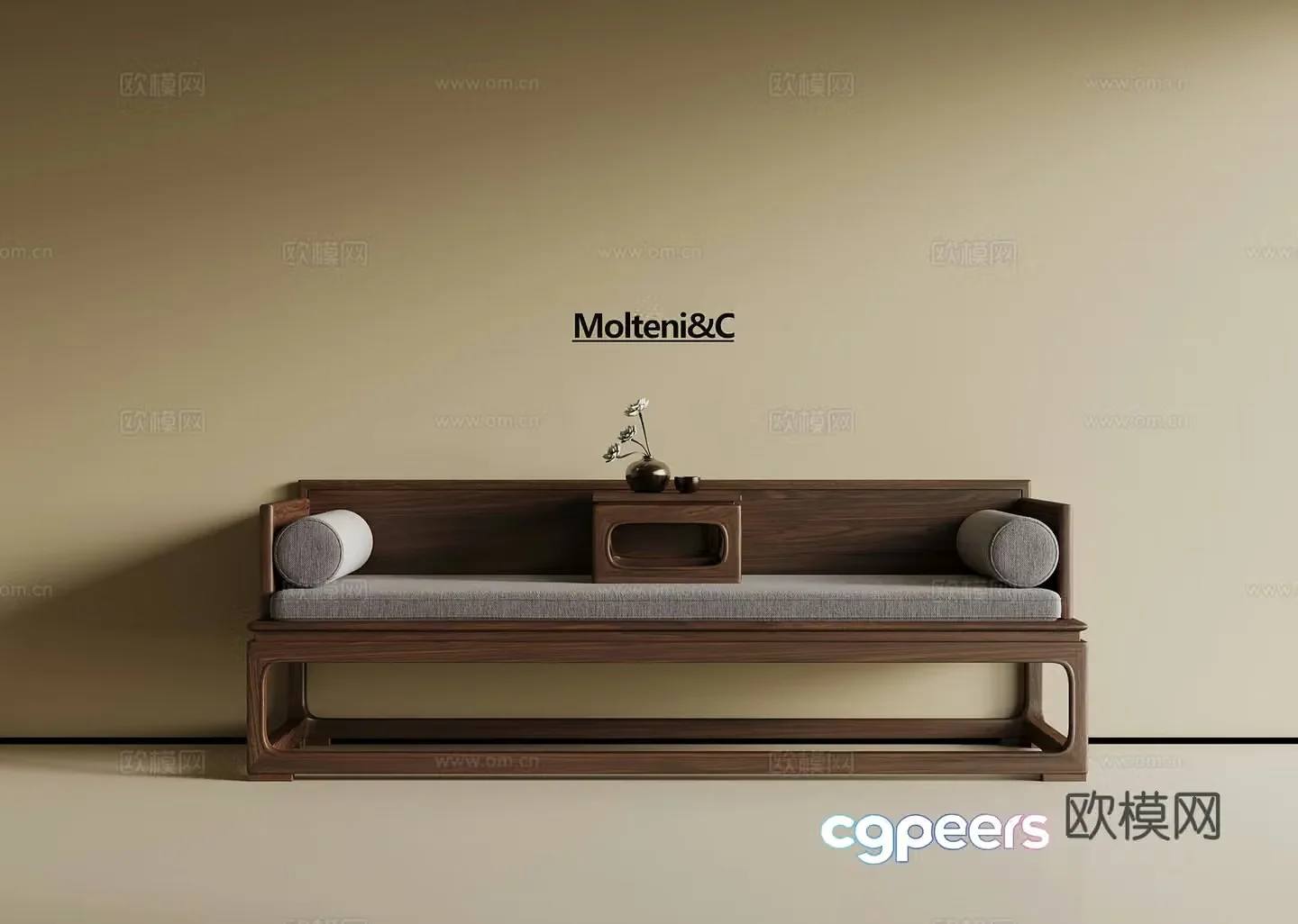 New Chinese Arhat Bed Arhat collapse 3D model