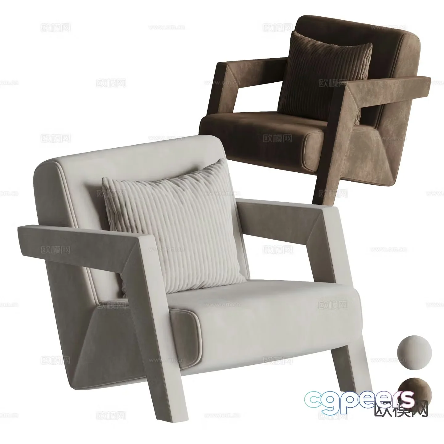 Idea modern armchair lounge chair 3d model