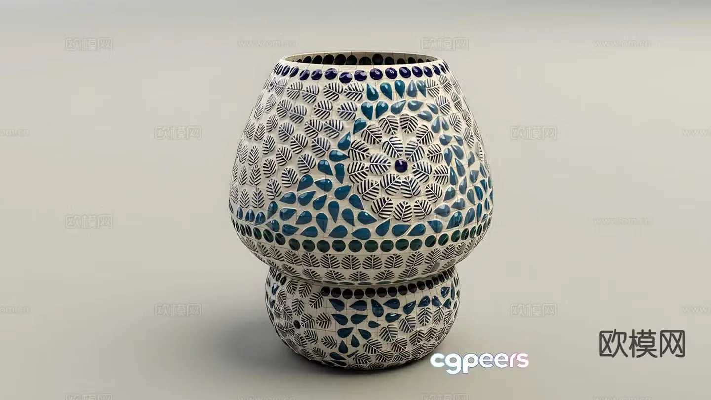 Clay pot porcelain 3d model