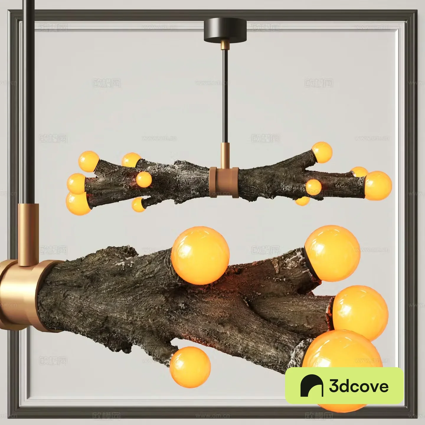 Wabi-sabi chandelier dead wood chandelier