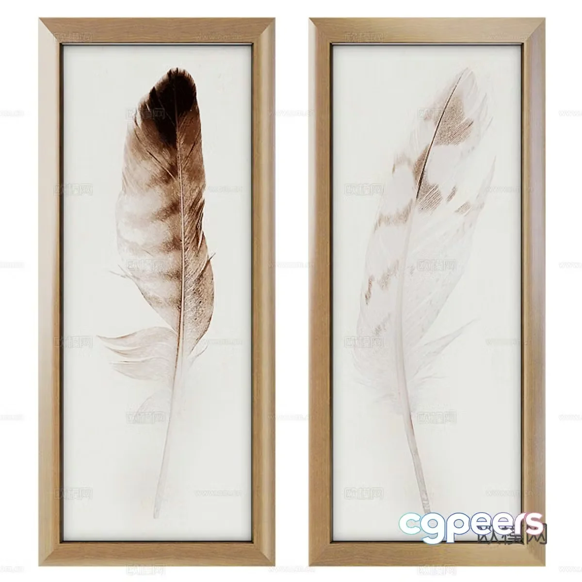 Modern Italian feather decoration painting 3d model
