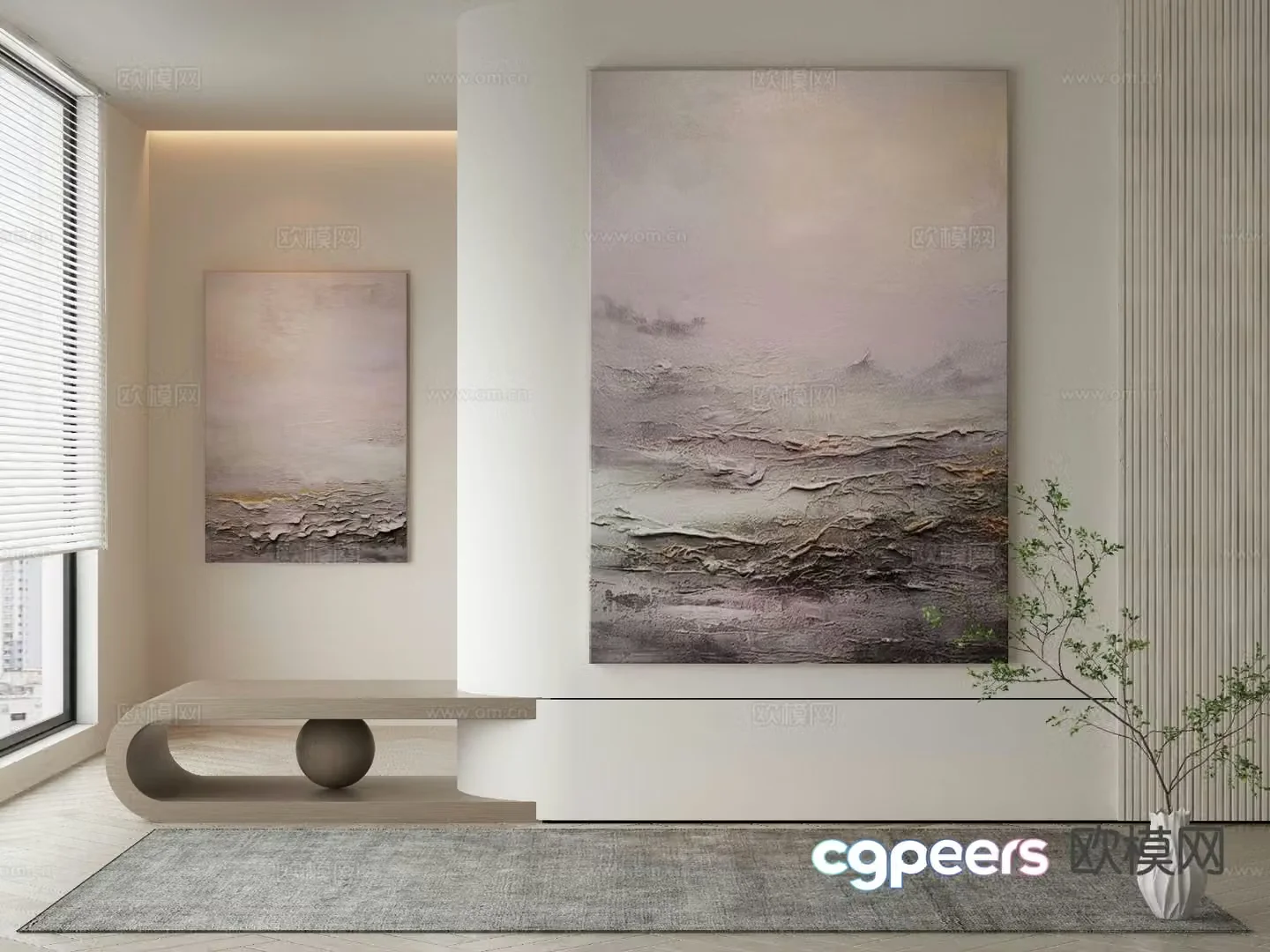 Jingji hanging painting decorative painting 3d model
