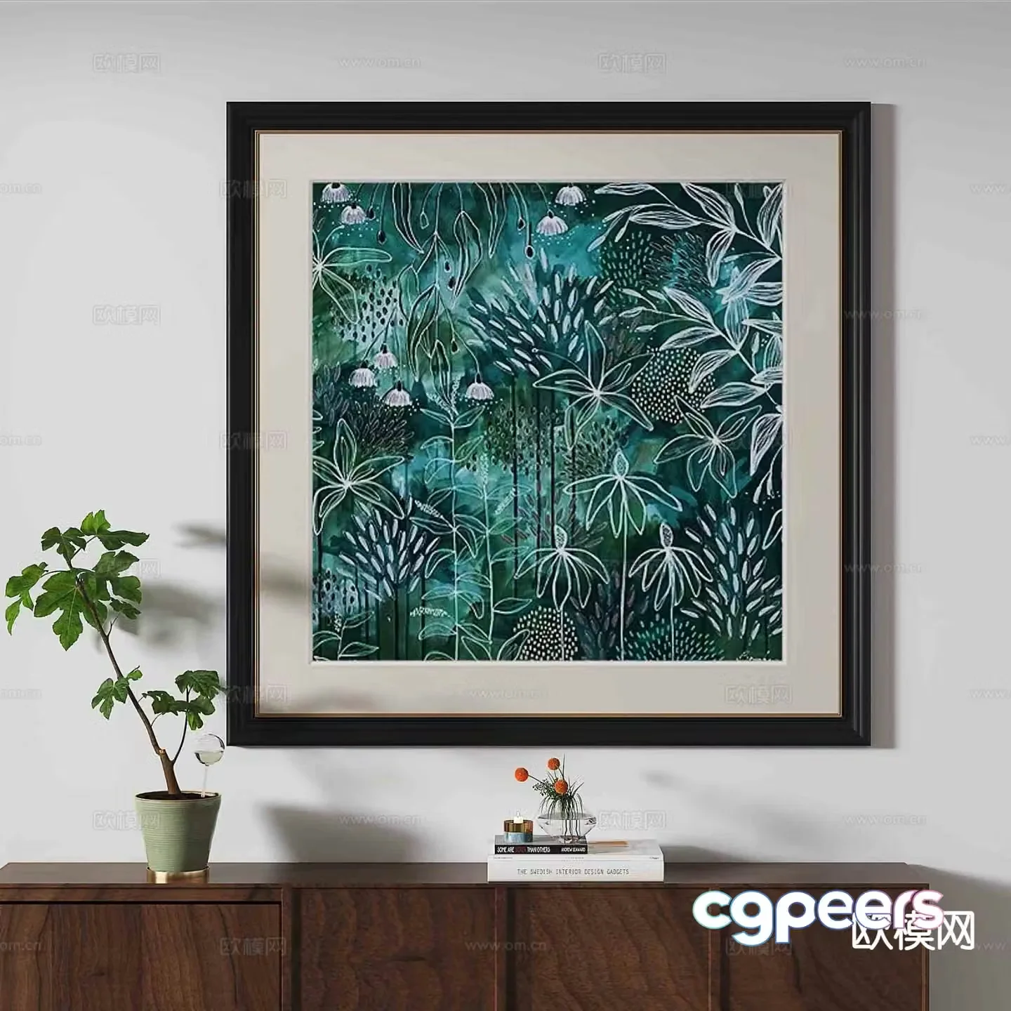 French hanging painting decorative painting 3d model