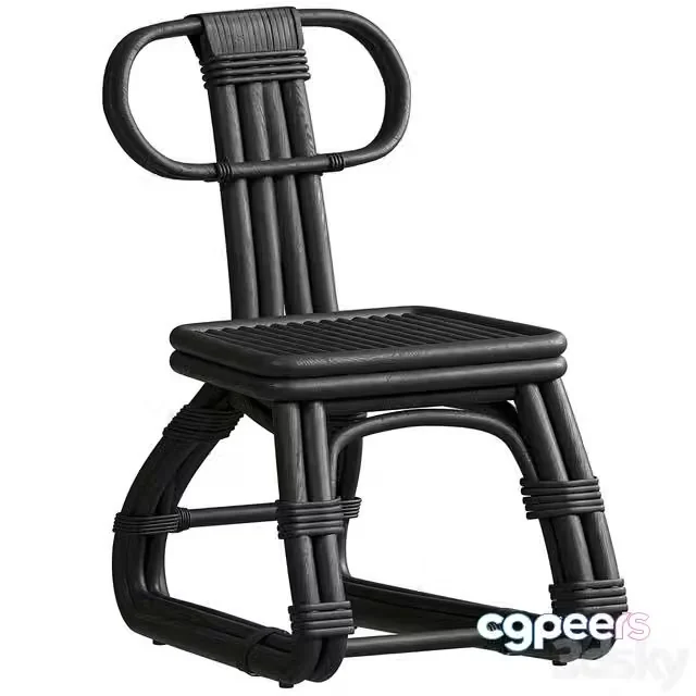 3ds Max Free – Urbana Dining Chair Black Rattan
