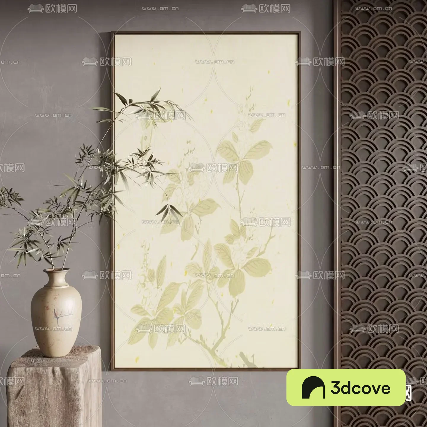 Chinese style flower and bird painting Zen hanging painting Decorative painting