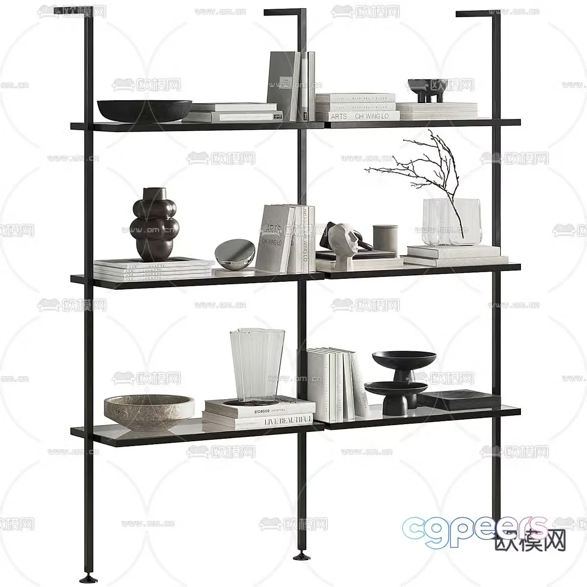 Decorative rack Display rack Storage rack 3D model