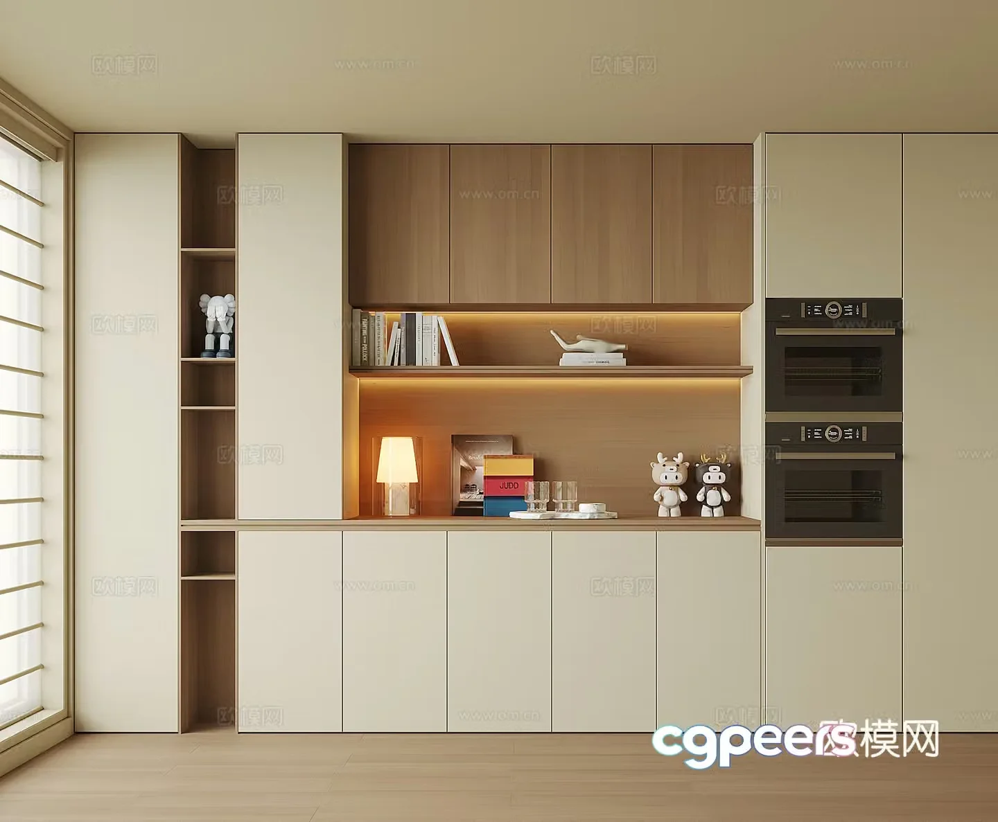 Modern wine cabinet sideboard 3D model