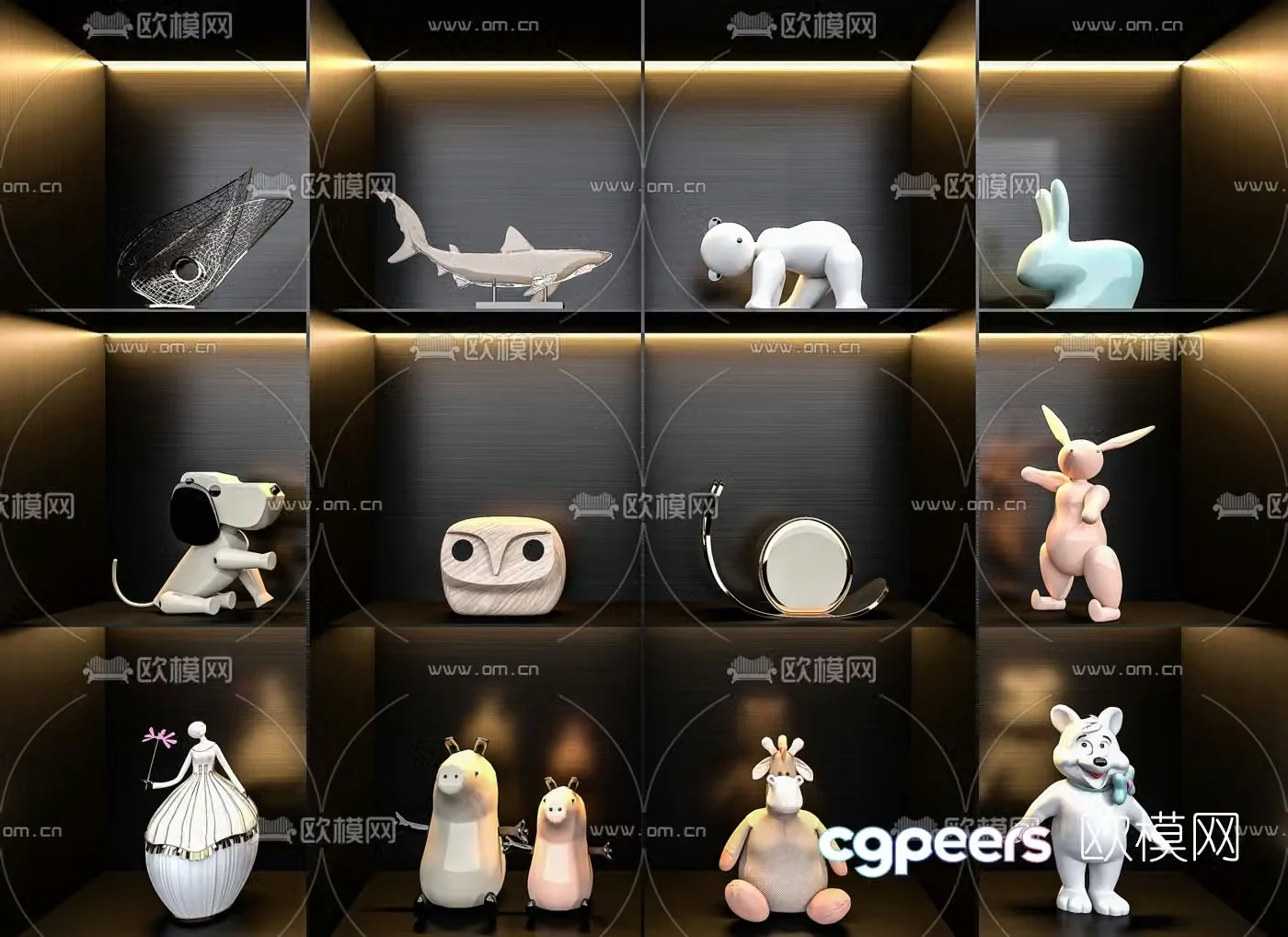 Modern doll toy ornaments 3D model