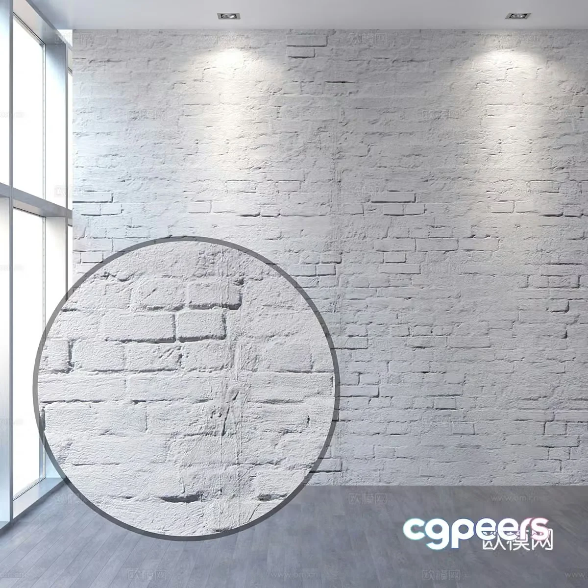Old brick wall 3d model