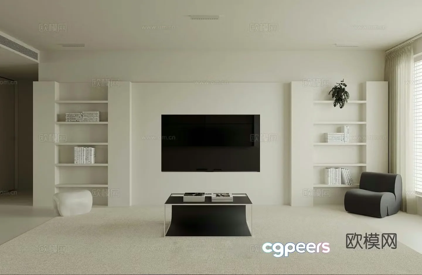 Modern living room 3d model