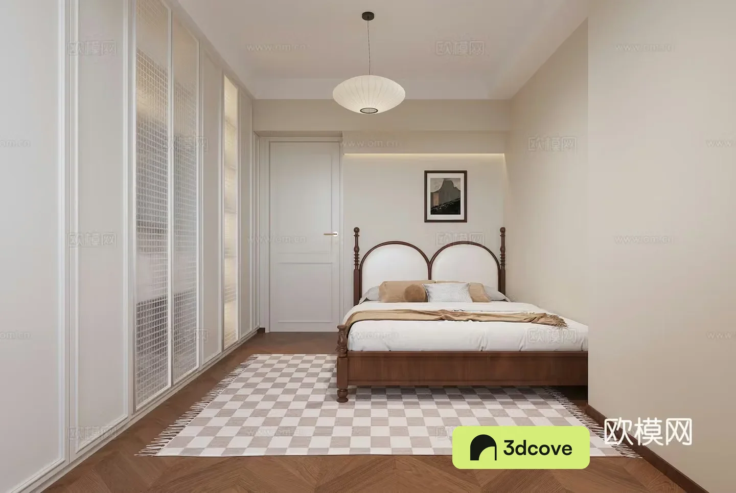 Middle-aged bedroom 3d model