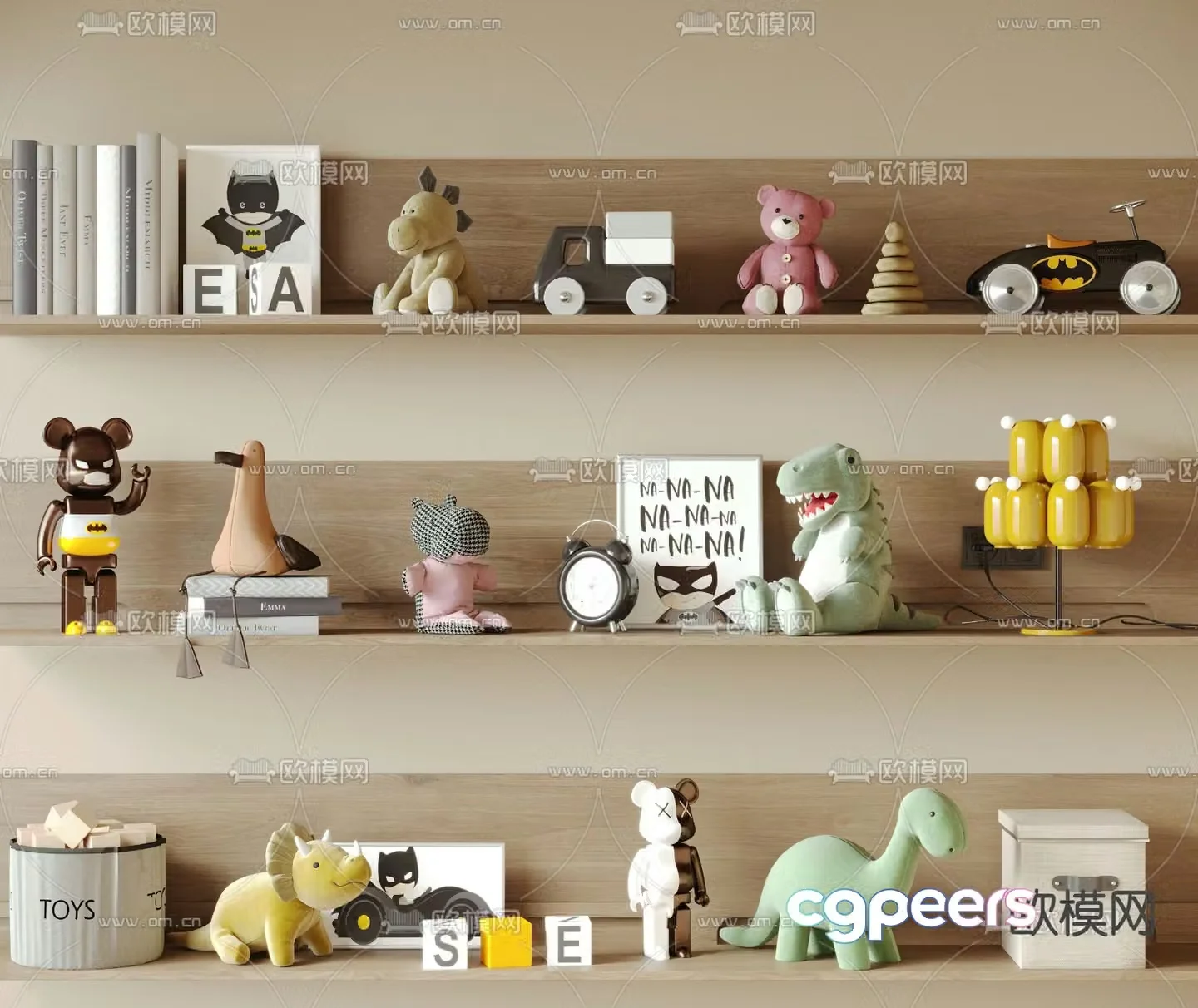 Children’s ornaments plush toys books 3d model