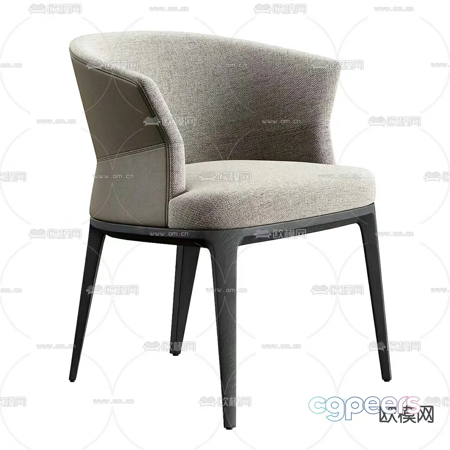 Pike single chair 3d model
