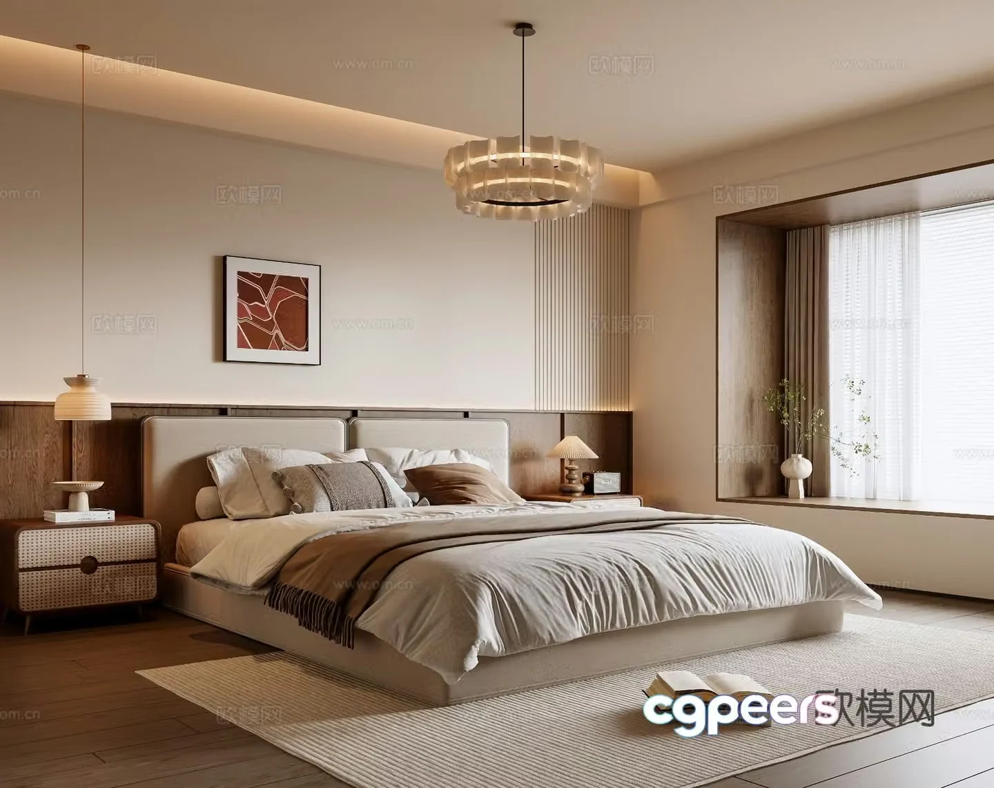 Middle-aged bedroom 3d model