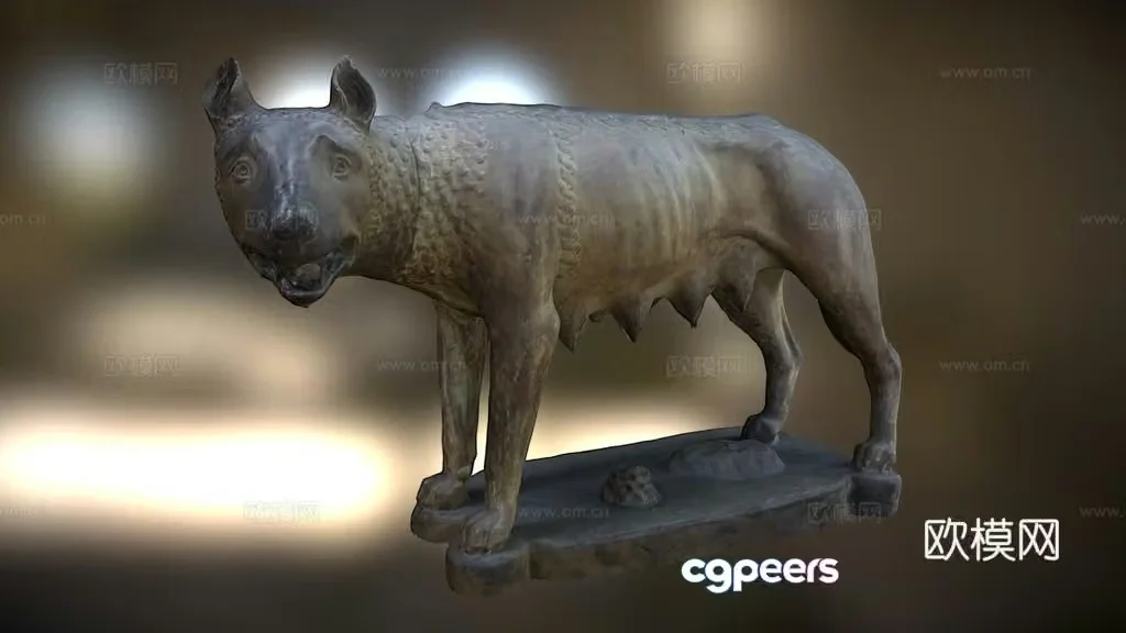 Capitorio Mother Wolf 3D Model