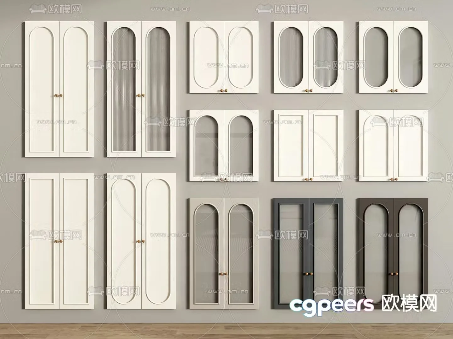 French cabinet door Cabinet door Wine cabinet door Wardrobe door Shoe cabinet door 3D model