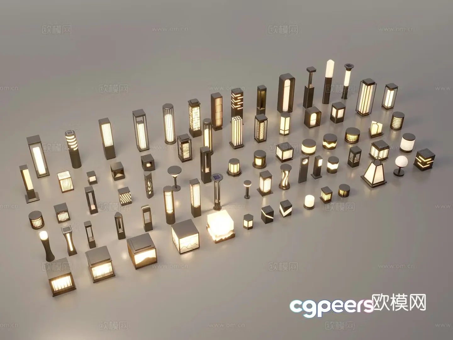 Chinese landscape lamp lawn lamp garden lamp outdoor lamp 3d model