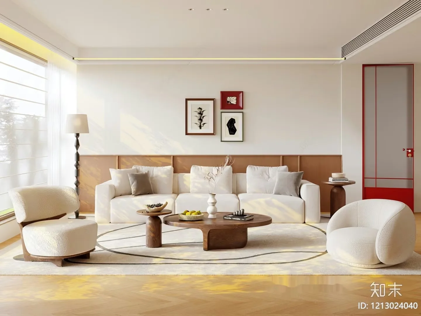 Modern Living Room 3D Model – 6573 – VRAY Render