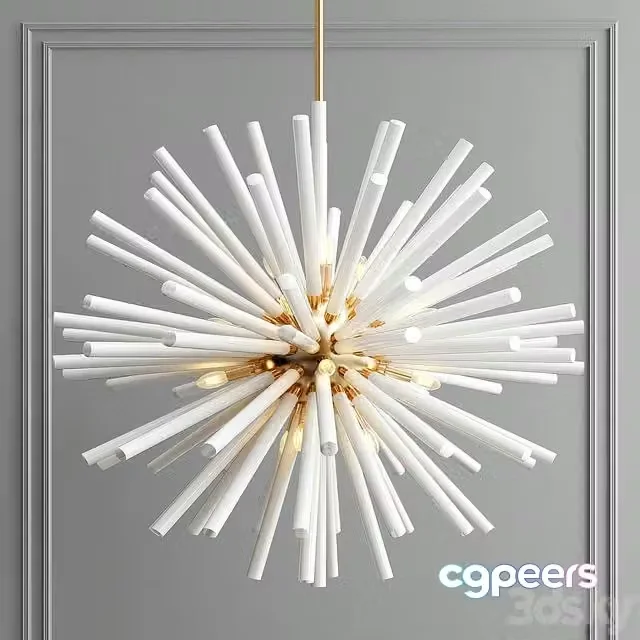 3ds Max Free – Vintage Sputnik White Glass Light