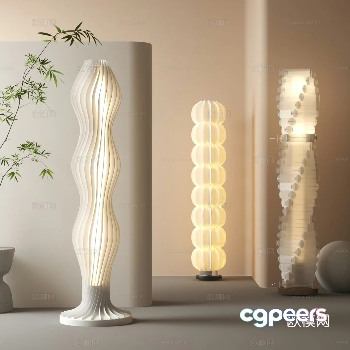 Modern floor lamp 3d model