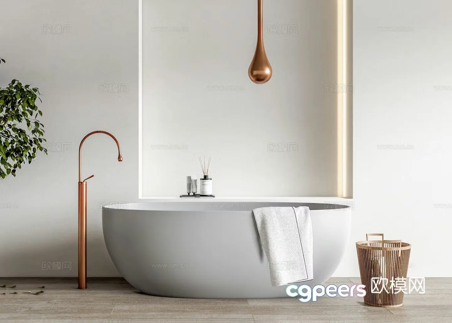 Minimalist bathtub 3d model
