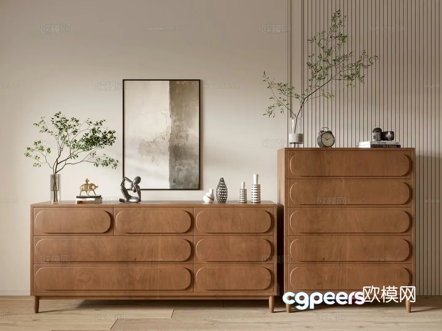 Modern wood grain cabinet minimalist wind cabinet whole cabinet sideboard cabinet balcony cabinet storage cabinet 3d model