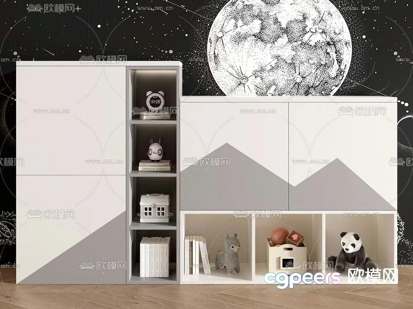 Children’s cabinet storage cabinet toys 3d model