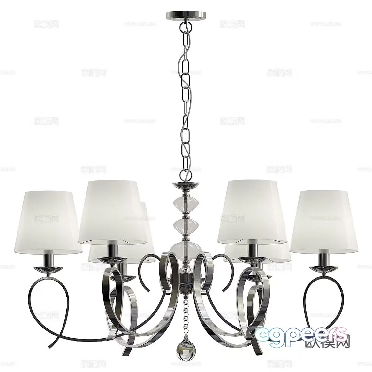 Nordic simple chandeliers chandeliers simple chandeliers living room chandeliers lamps 3D model