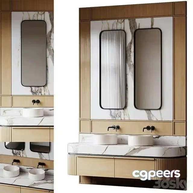 3ds Max Free – Bathroom furniture 178 (modern classic style)