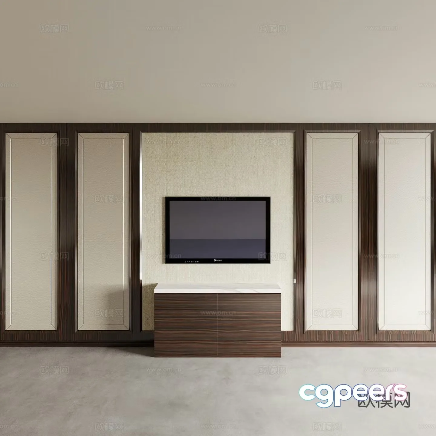 TV cabinet TV background wall TV background cabinet TV set 3d model