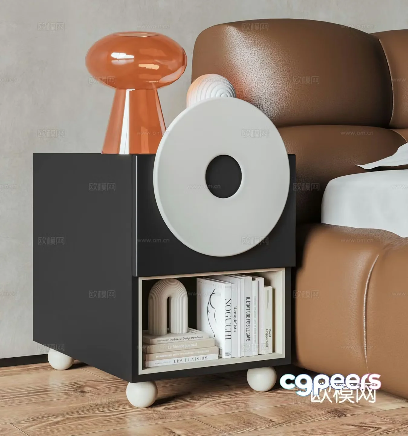 Modern bedside table 3d model