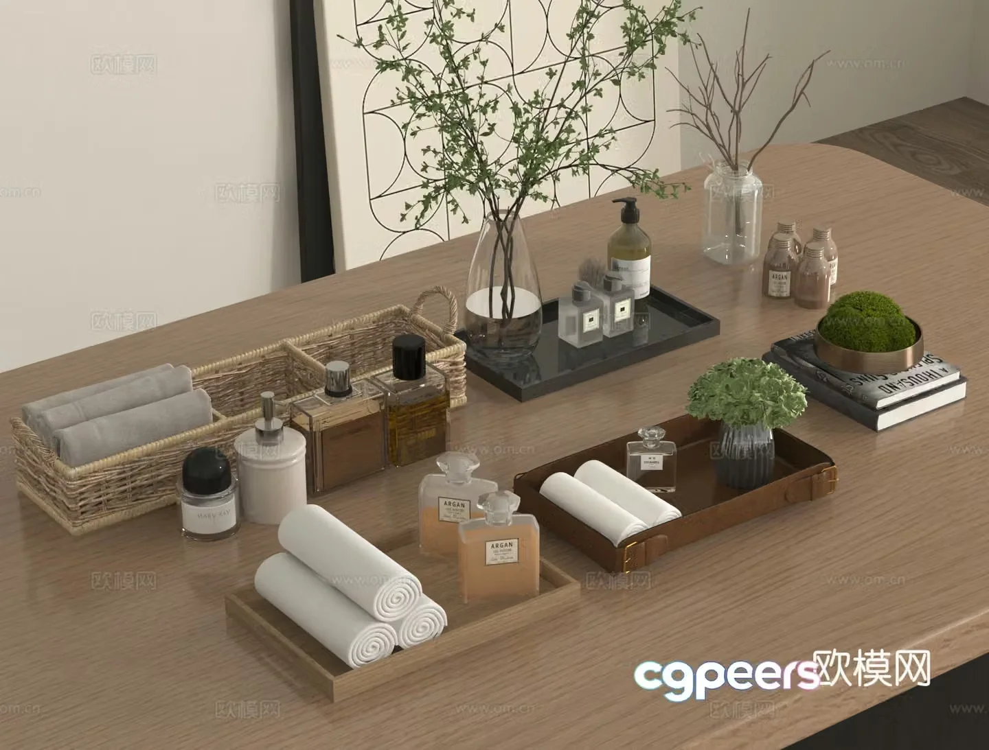 Toiletries Toilets Bathroom Small Parts Aromatherapy Towel 3D Model