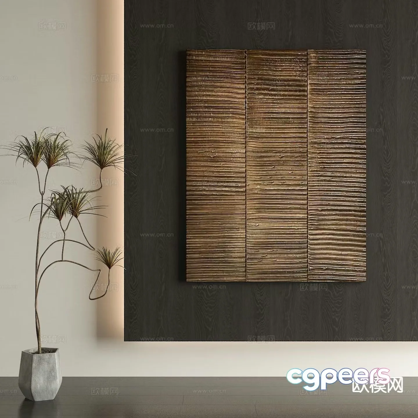 Wabi-sabi art painting texture painting decorative painting 3d model