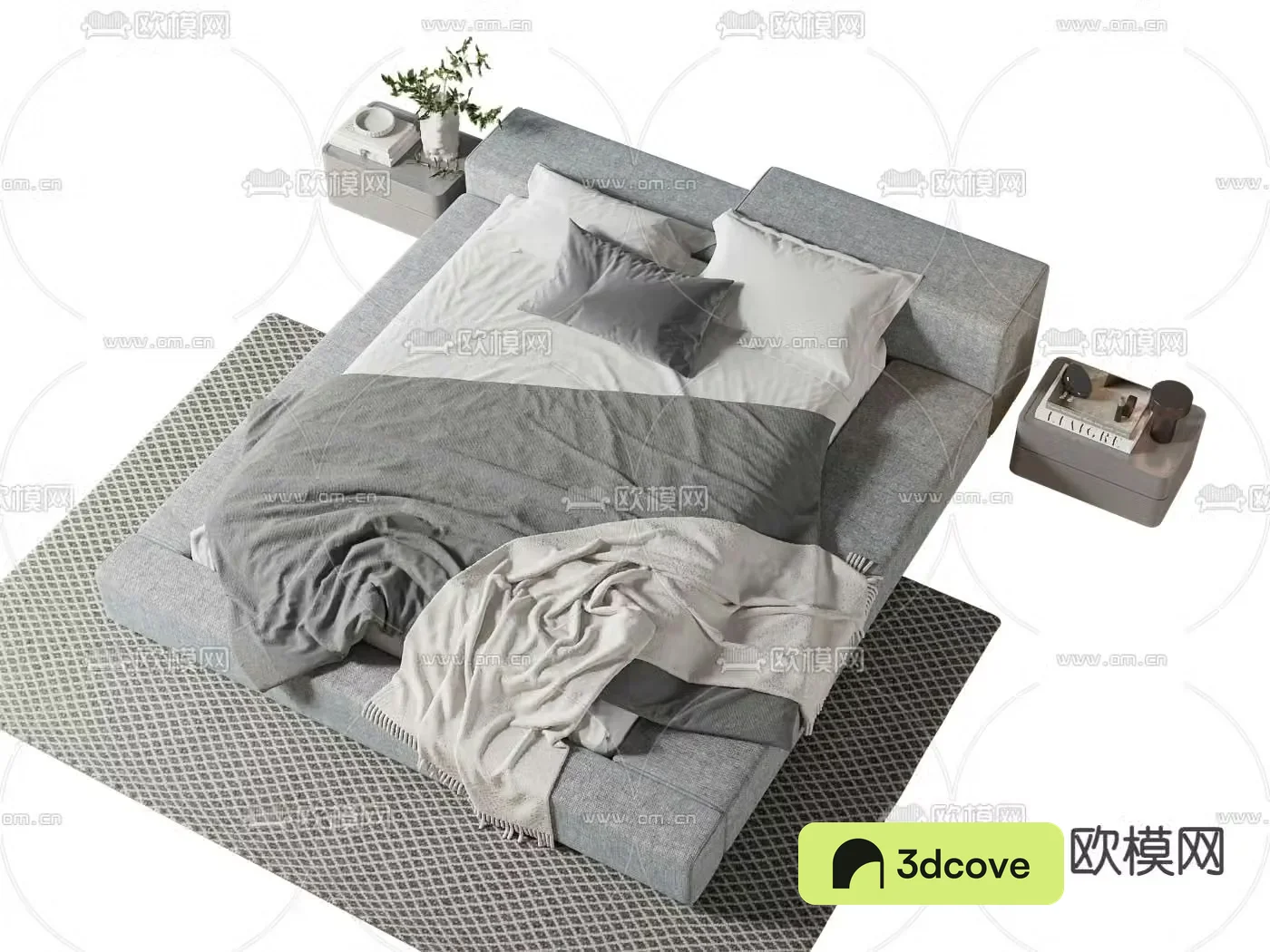 Simple double bed
