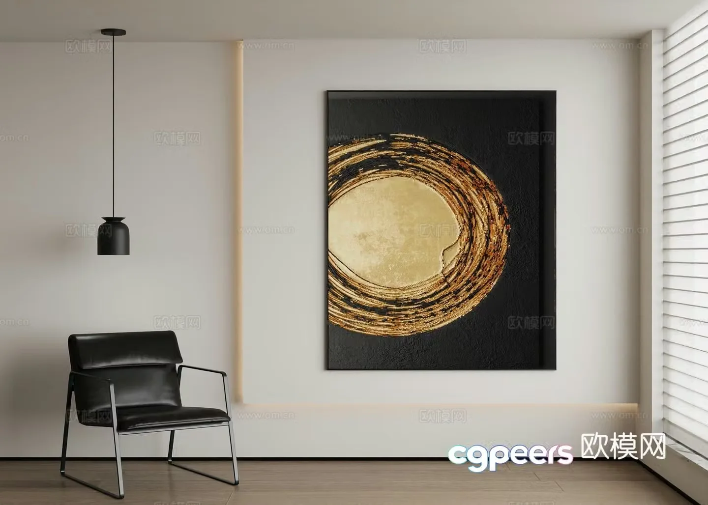 Modern decorative painting 3d model