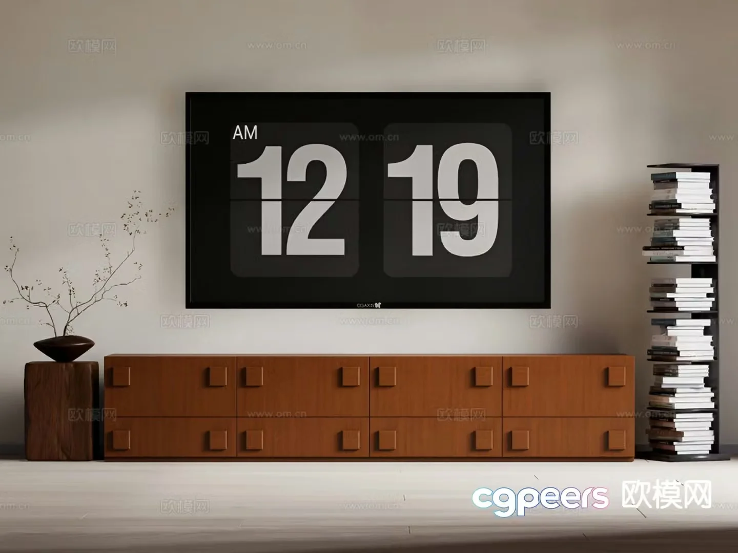 Medieval style TV cabinet 3D model