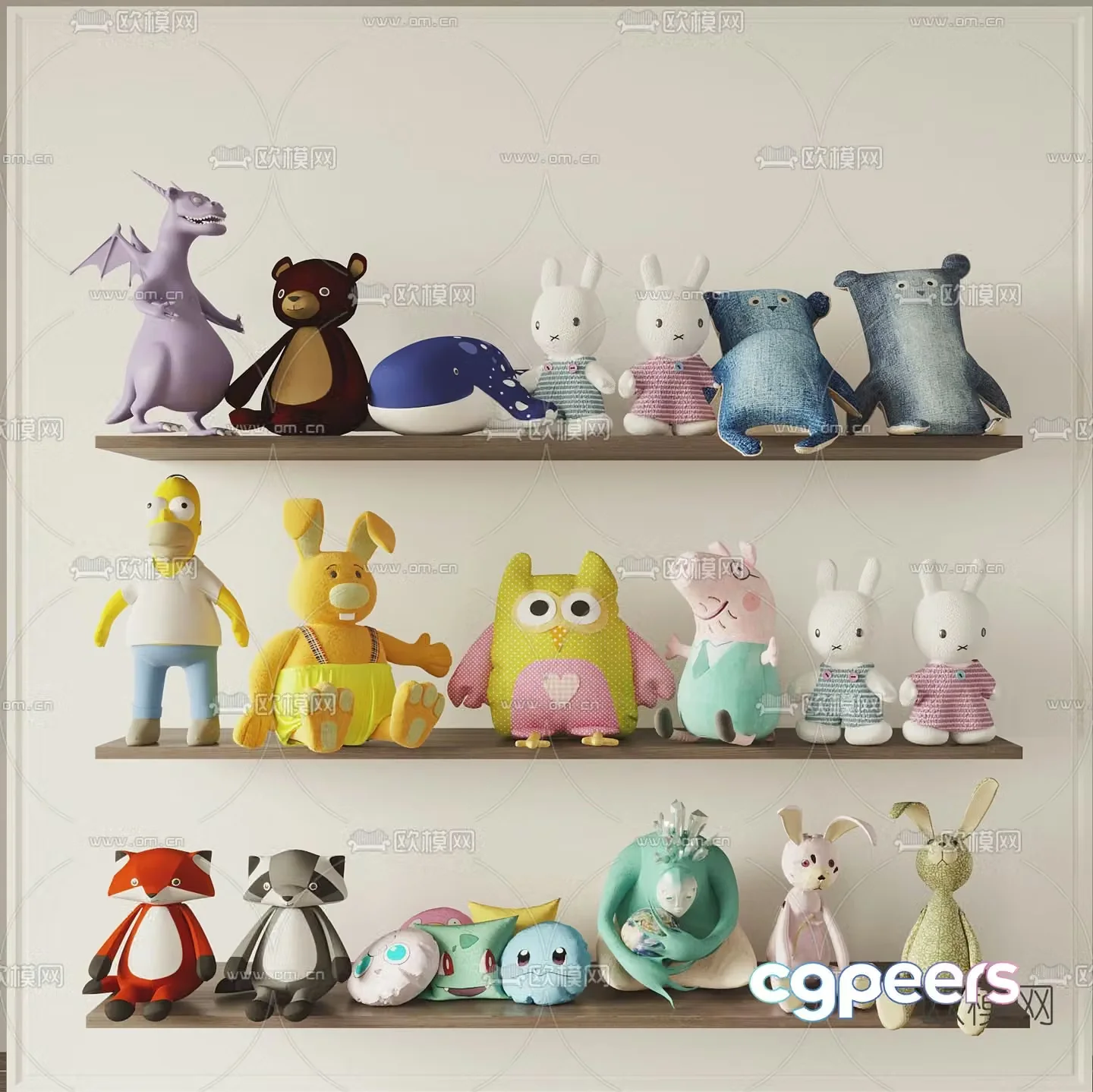 Modern children’s doll toy 3d model