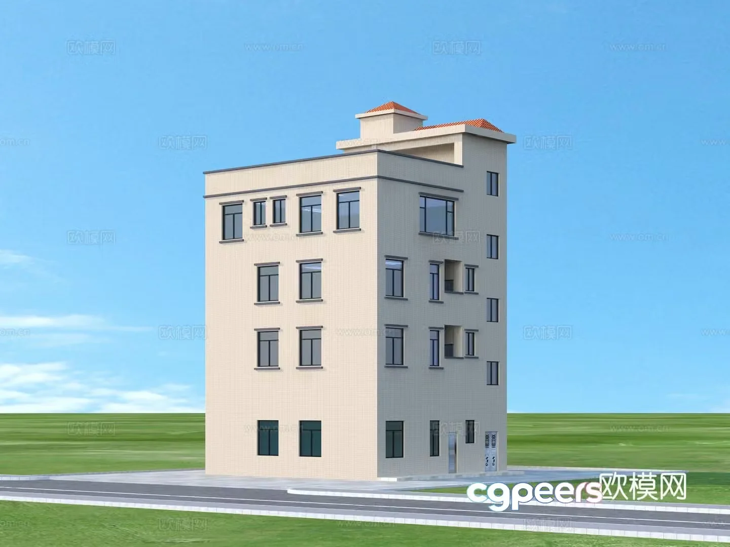Private houses Private houses Residential buildings renderings 3d model